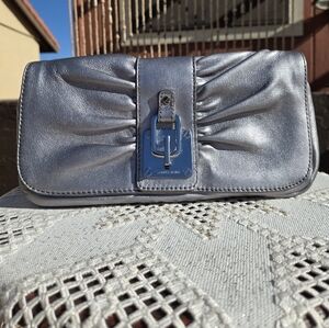 Michael Kors Metallic Silver Clutch